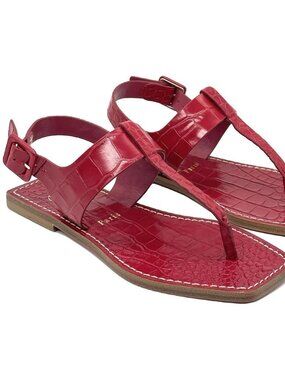 Christian Louboutin Cubongo Croc-effect Leather Thong Sandals Eur 37.5/ US 7.5